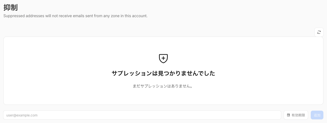 サプレッションリスト
